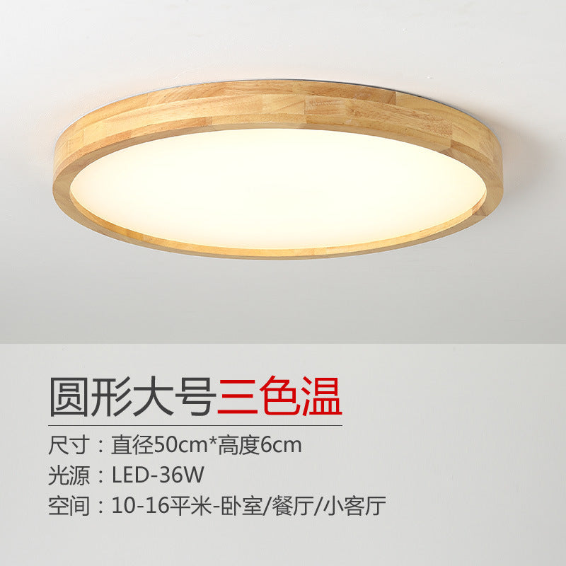 Log led Ceiling Lamp Living Room Balcony Tatami Wabi-Sabi Style Japanese Style Wood Art Corridor Nordic round bedroom