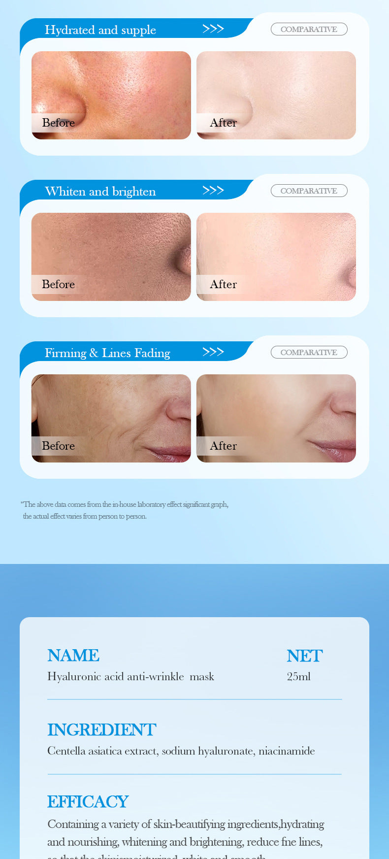 Full English Hyaluronic Acid Mask25mlSADOER8D Anti-wrinkle Nourishing Hydrating Moisturizing  Wholesale