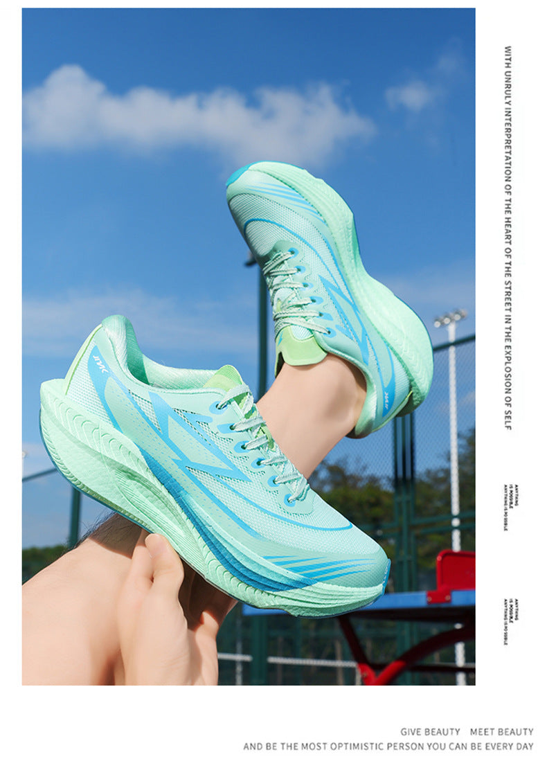 Feiran Summer Thin High Elastic Shock Absorption Running Shoes Couple Wear-Resistant Non-Slip Racing Breathable Mesh Youth Sports Shoes