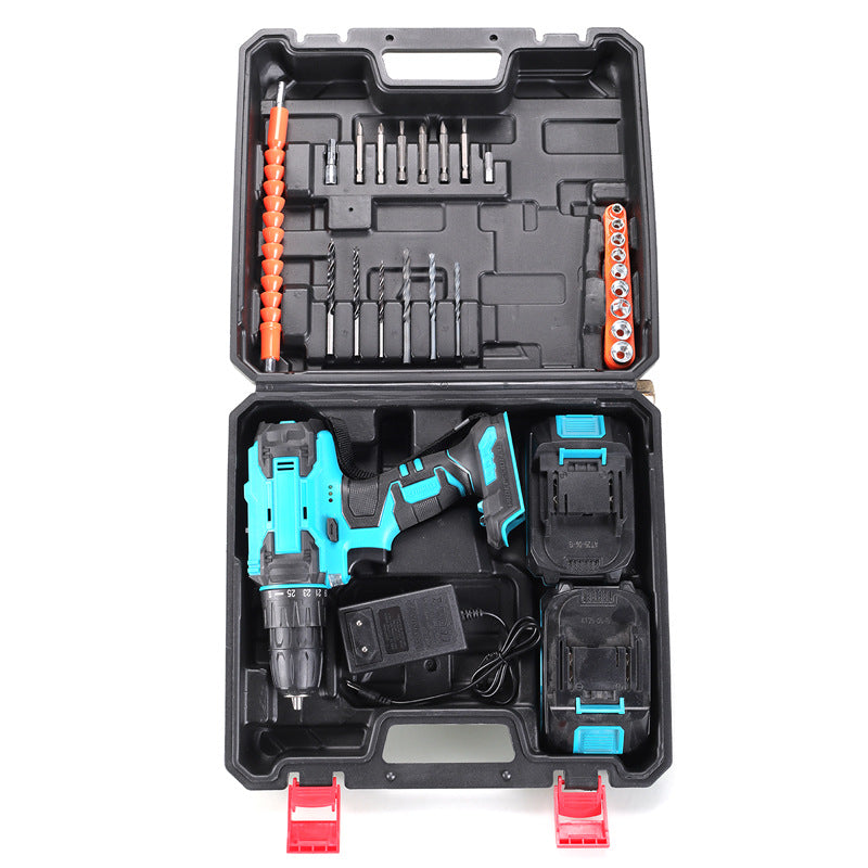 21v Multifunctional rechargeable lithium electric drill Household Impact Electric Screwdriver Set Drill