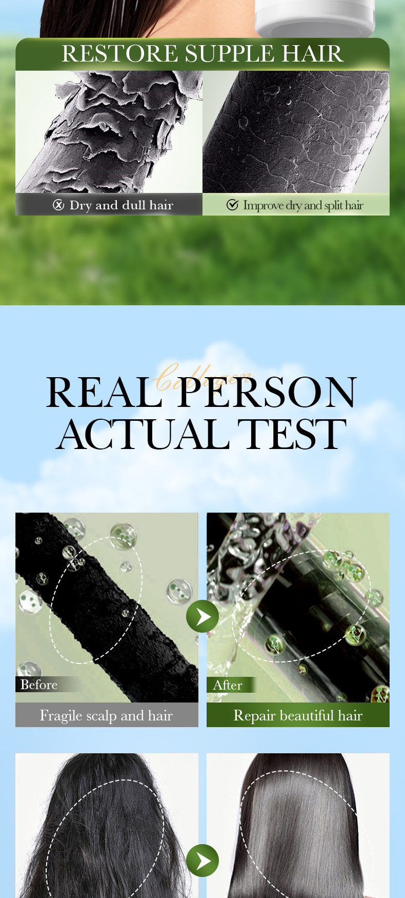 Collagen Smooth Conditioner SADOER Repair and Nourishing Hair Conditioner Cross-Border Wholesale