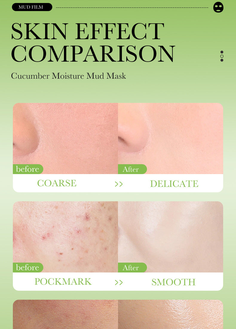 Cleansing Mask BIOAOUA Cucumber Pore Cleansing Smear-On Portable Mud Mask  Foreign Trade Wholesale