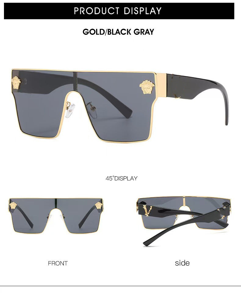 New style one-piece sunglasses10086 European and American style unisex sunglasses modern sunglasses