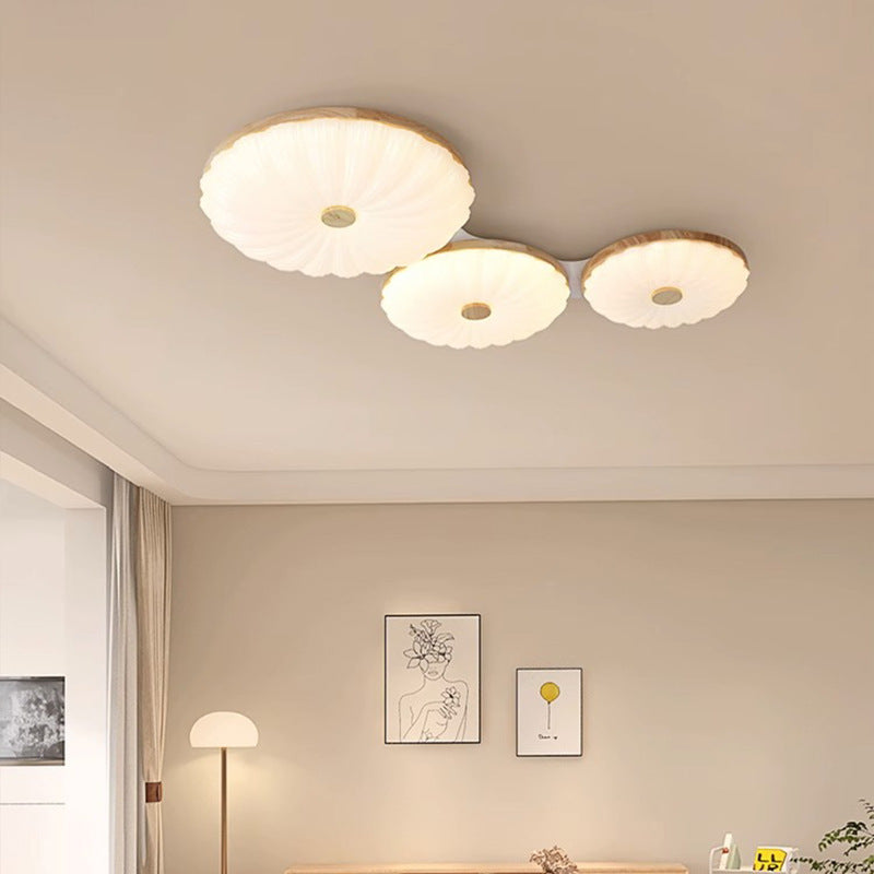 2025New Cream Style Bedroom Ceiling Light Eye Protection Full Spectrum Modern Minimalist Main Light Study Room Light