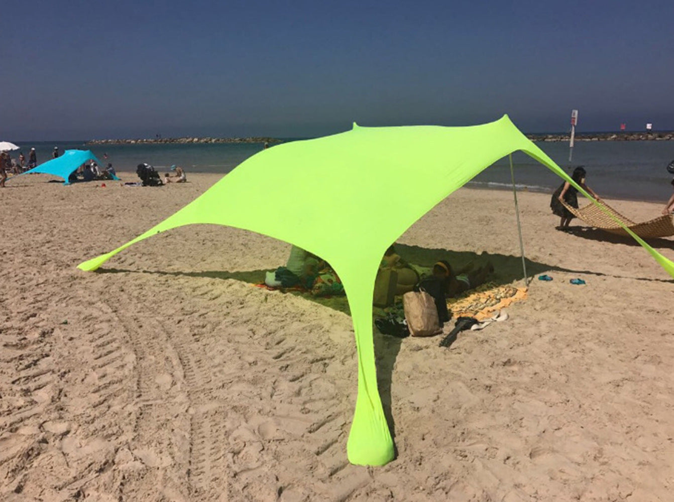 Outdoor Lawn Beach Lycra Canopy Tent Portable Lawn Camping Fishing Tent Outdoor Sun Protection Cooling Shade