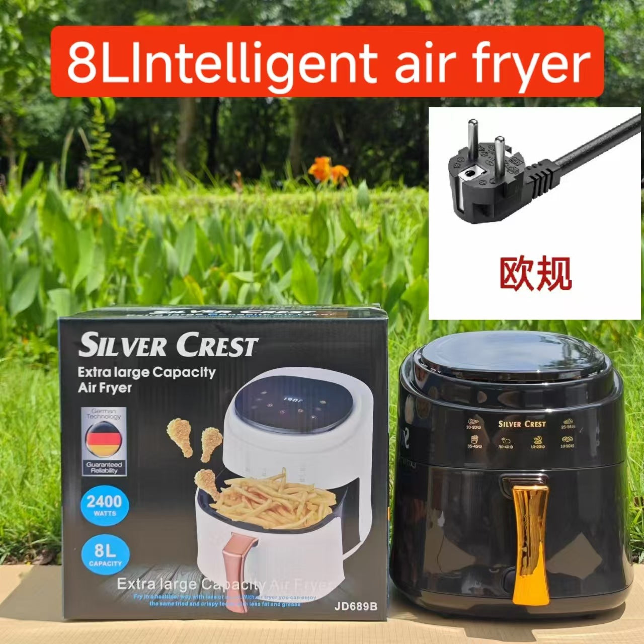 8LAir fryer Multifunctional Smart Touch Screen Oven Large Capacity Air Fryer Electric Fryer French Fries Machine