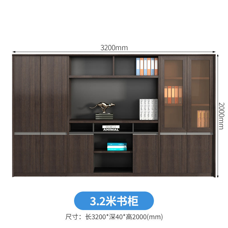 Elegant Office Desk Boss Desk Simple Modern Double Cabinet Mobile Cabinet Office Manager President Office Desk and Chair Set