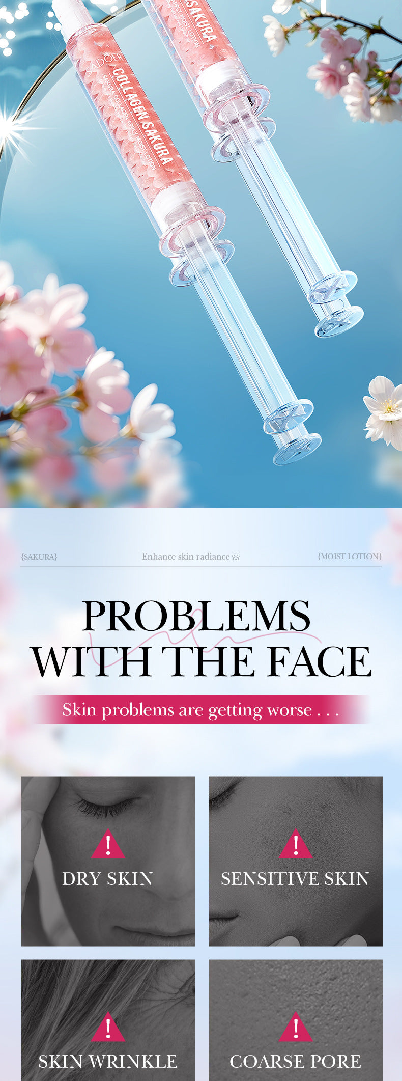 Sakura Collagen Essence SADOER Moisturizing and Nourishing Smear-On Moisturizing Lotion  Wholesale