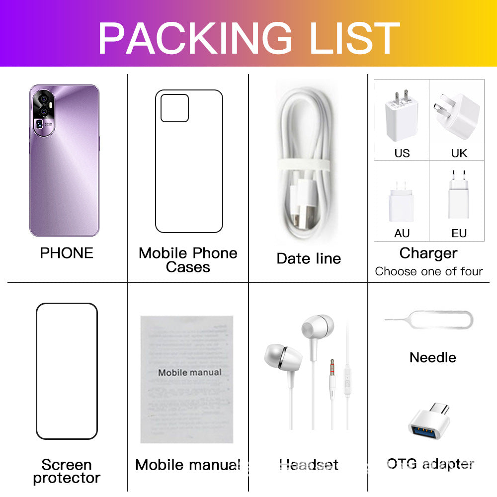 New Reno10pro(2+16G)7.3Inch5G All-in-One Hot-Selling Smartphone Factory