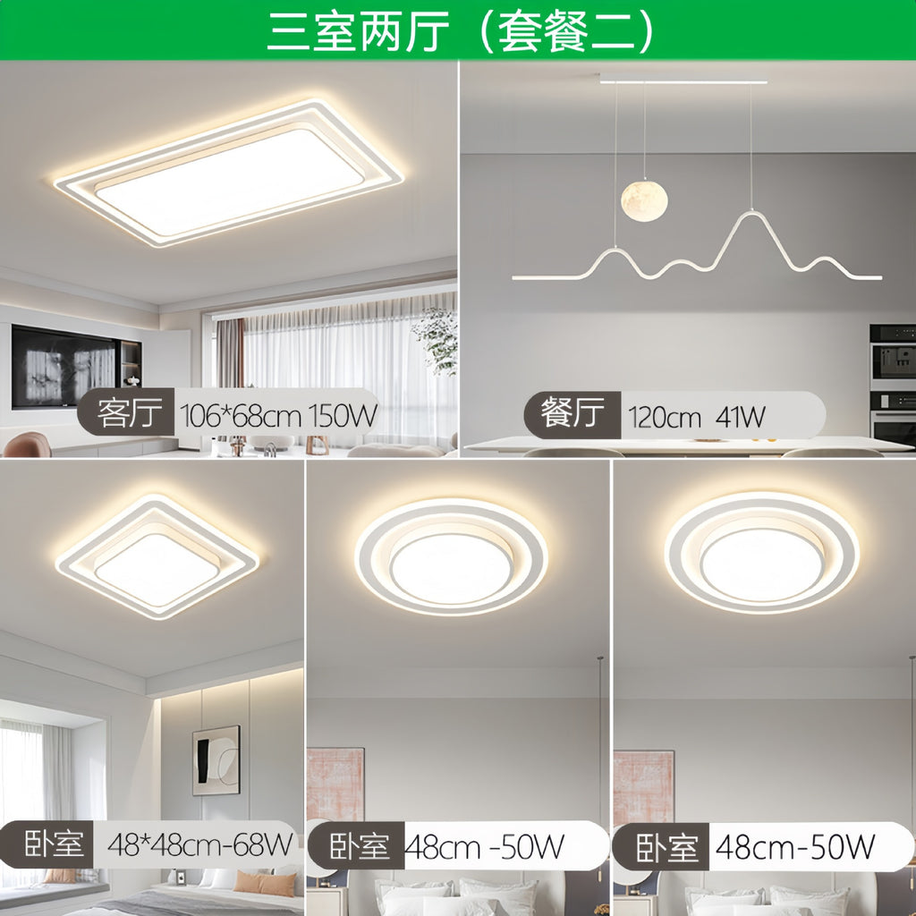 Eye Protection Ceiling Lamp Modern Minimalist Living Room Lamp Full Spectrum LED Bedroom Lamp Zhongshan Lighting Package Installation