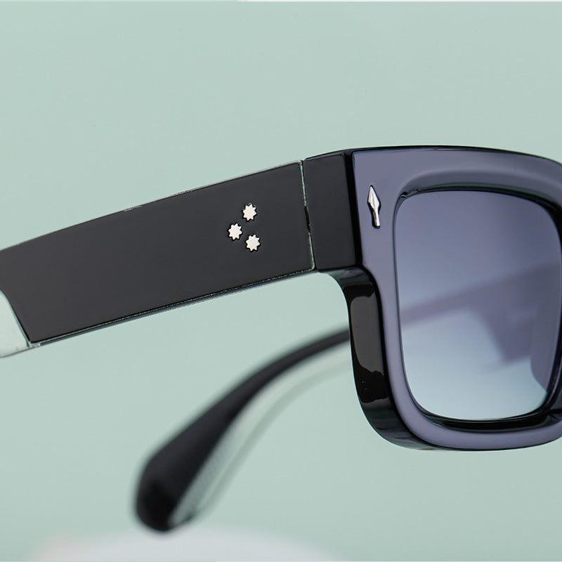 2025New Retro Square Frame Sunglasses for Men High-End European and American Retro Sunglasses Men's Trend sunglasses