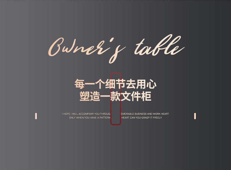 Boss Office Light Luxury Wooden Archive File Cabinet Archive Cabinet Storage Bookcase Manager Room Background Cabinet