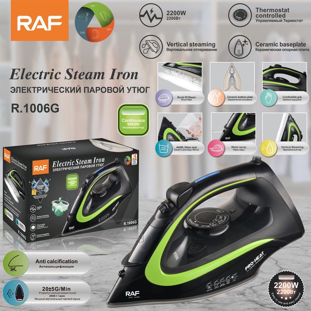 RAF European Standard Household Handheld Steam Electric Iron Multi-Functional Ironing Machine Portable Small Clothes Ironing Machine1006
