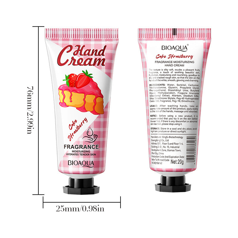 Full English Strawberry Cake Hand Cream BIOAOUA Fragrance Hand Cream  Foreign Trade Wholesale