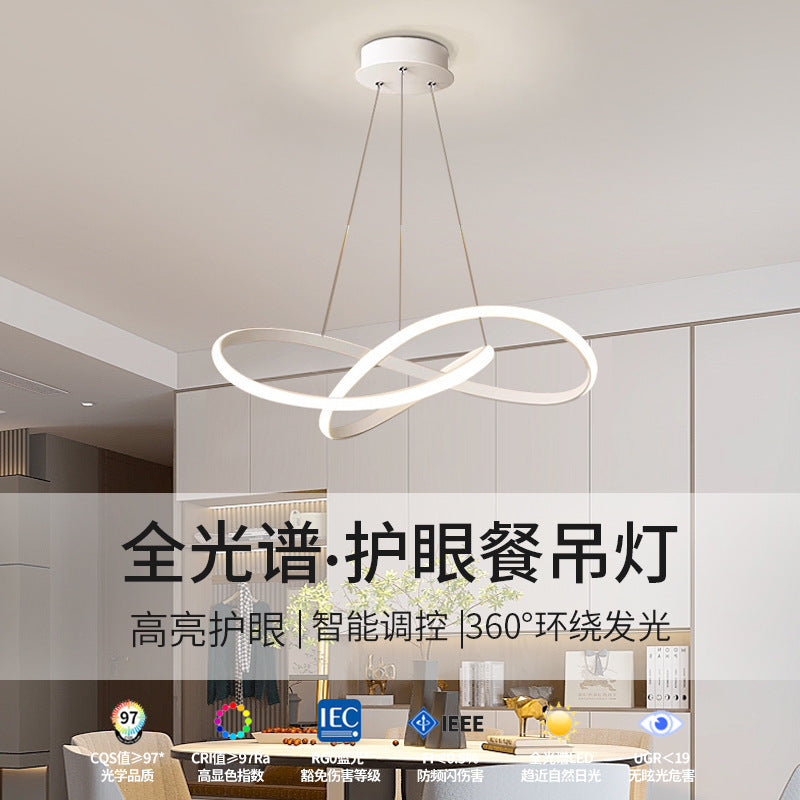 2025New led Ultra-thin Modern Minimalist Nordic Irregular Strip Dining Pendant Light Living Room Bedroom Light Full Spectrum Lighting Fixture