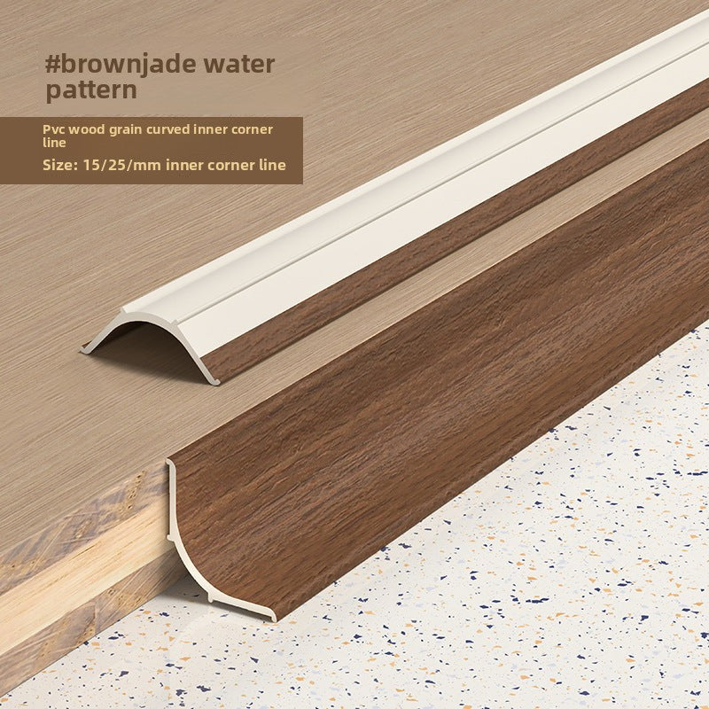 PVC Flexible self-adhesive internal corner trim for wall gaps and floor decoration, conceals imperfections, can be bent, and is suitable for ceiling trim