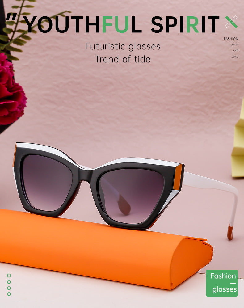 European and American Fashion Cat Eye Sunglasses for Women Hollow High-end Sunglasses Wholesale Glasses sunglasses