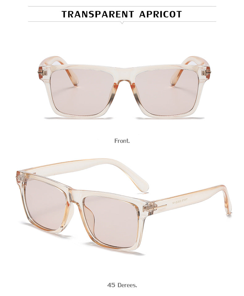 European and American Fashion T Word box sun protection sunglasses for women with a high-end feel ins Korean style sunglasses for men wholesale