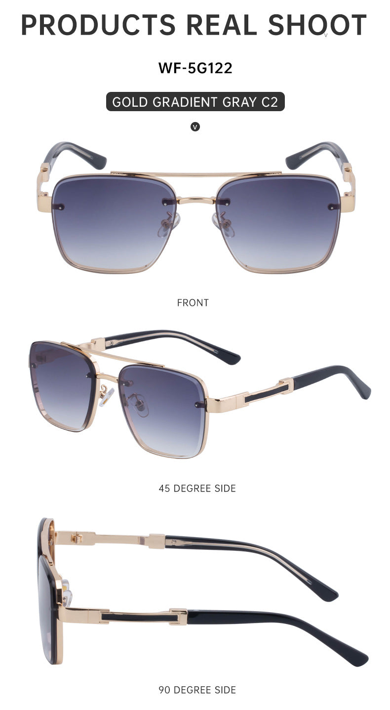 2025Retro Glasses Men Driving Sunglasses Square Frame High-end Men's Sunscreen Sunglasses Premium sunglasses