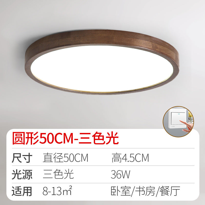 Log led Ceiling Lamp Living Room Balcony Tatami Wabi-Sabi Style Japanese Style Wood Art Corridor Nordic round bedroom