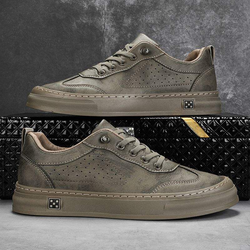 Men's Work Shoes Autumn Breathable Thin Full Black Casual Canvas Sneakers Youth Non-Slip Chef Office Trendy Shoes