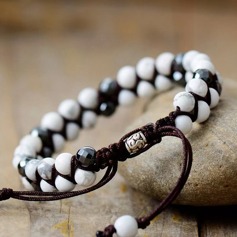 Hot-Selling Tiger Eye Stone Black Gallstone Bracelet Unisex Silver Bracelet Manufacturer Direct Wholesale