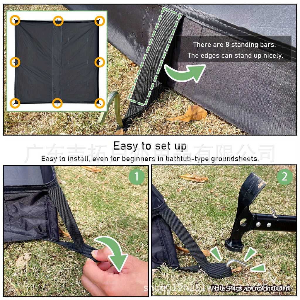 New Bathtub Style Ground Cloth Moisture-Proof Mat Beach Pressed Waterproof Ground Mat Picnic Outdoor Wall-Raising Ground Mat Oxford Cloth