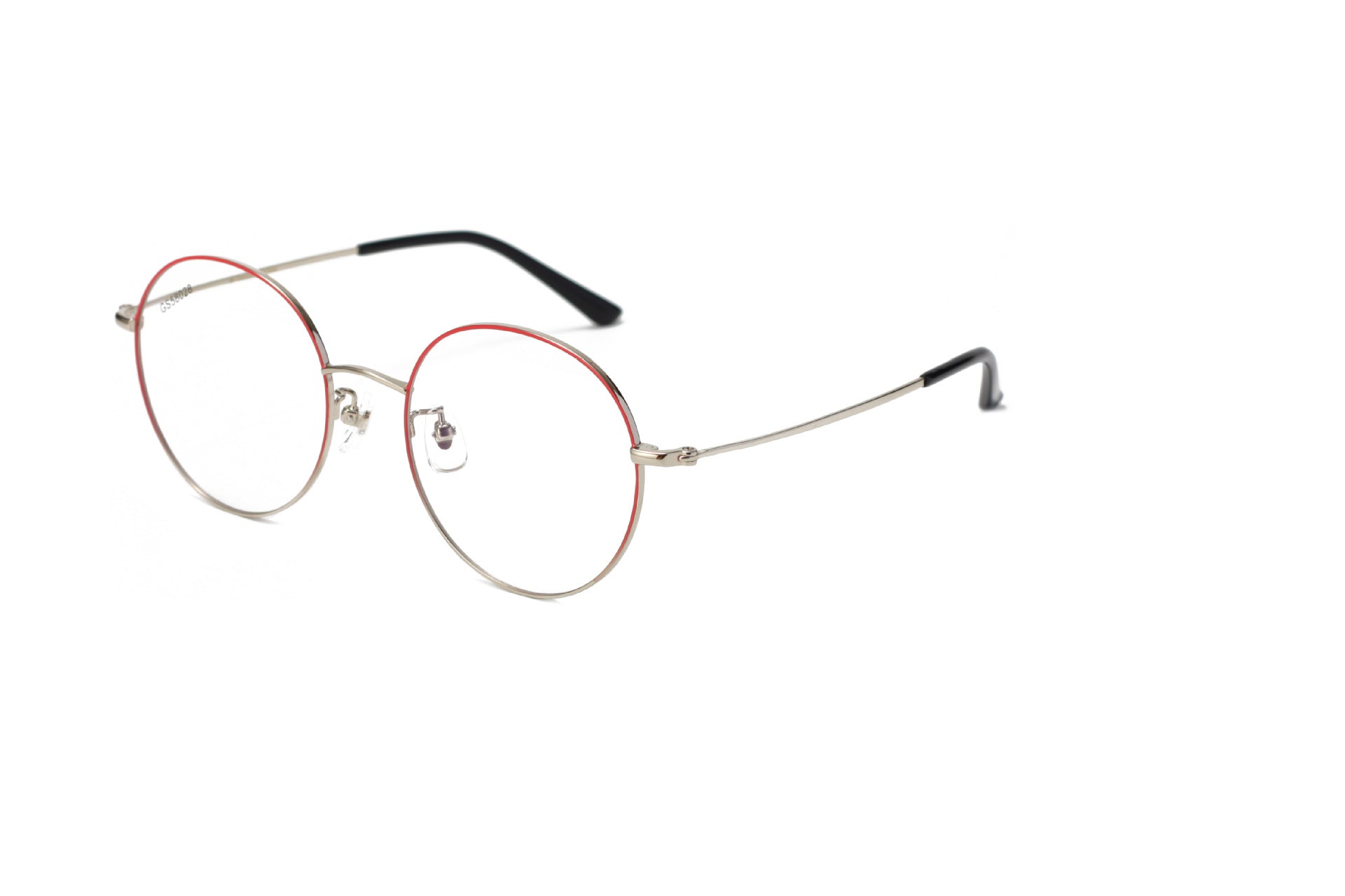 Round Frame Glasses Frame Metal Glasses Frame Women's Glasses Large Frame Light Luxury Style Rose Gold Fashion Commuting