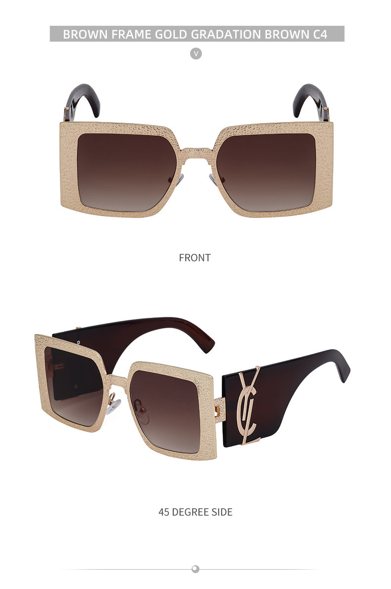 European and American Fashion Large Frame Sunglasses for Women, Sun Protection Outdoor Sunglasses, Wholesale Big Brand Glasses sunglasses