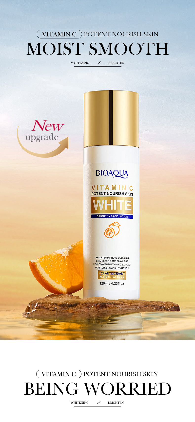 All English Vitamins C Whitening Skin Care Set BIOAOUA Cleansing and Moisturizing Five-Piece Set  Wholesale