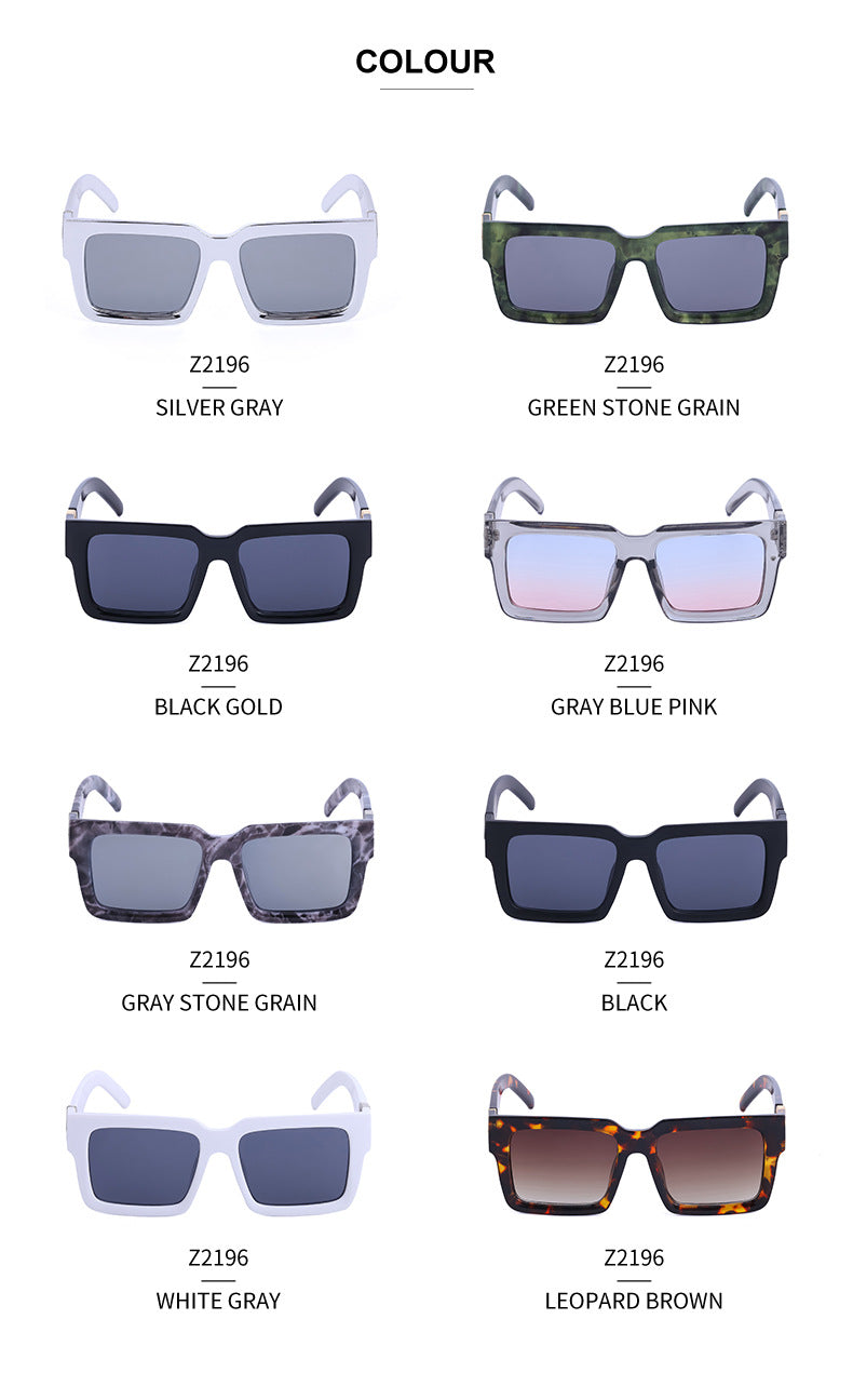 20252024 New Rich Man Sunglasses Men Trendy High-end Square Frame Sunglasses Men Glasses sunglass