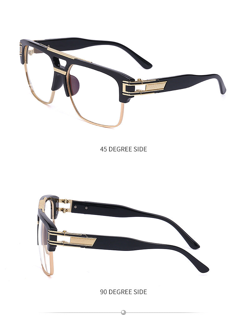 Glasses for Men Driving Special European and American Large Frame Sunglasses Men's High-end Sense Retro Trend Sunscreen Sunshade Full Frame Sunglasses