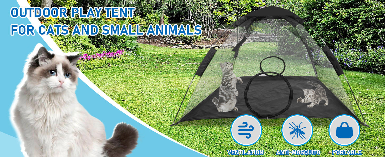 New Pet Tent Outdoor Large Space Thickened Mesh Tent Anti-Mosquito Cat Dog House Park Camping Tent