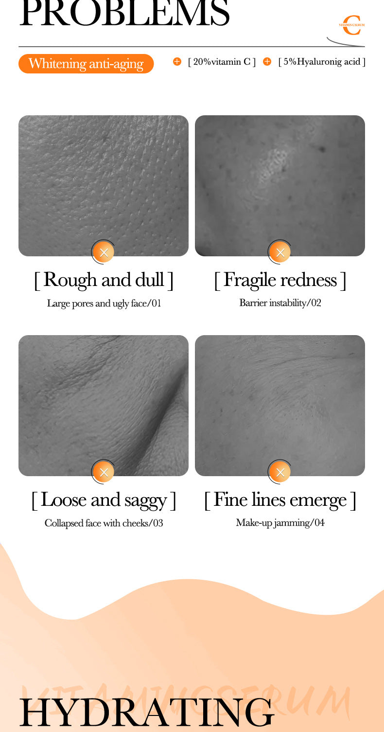 BIOAOUA Essence Series Hydrating and Nourishing Vitamins C Essence  Foreign Trade Factory Direct Sales