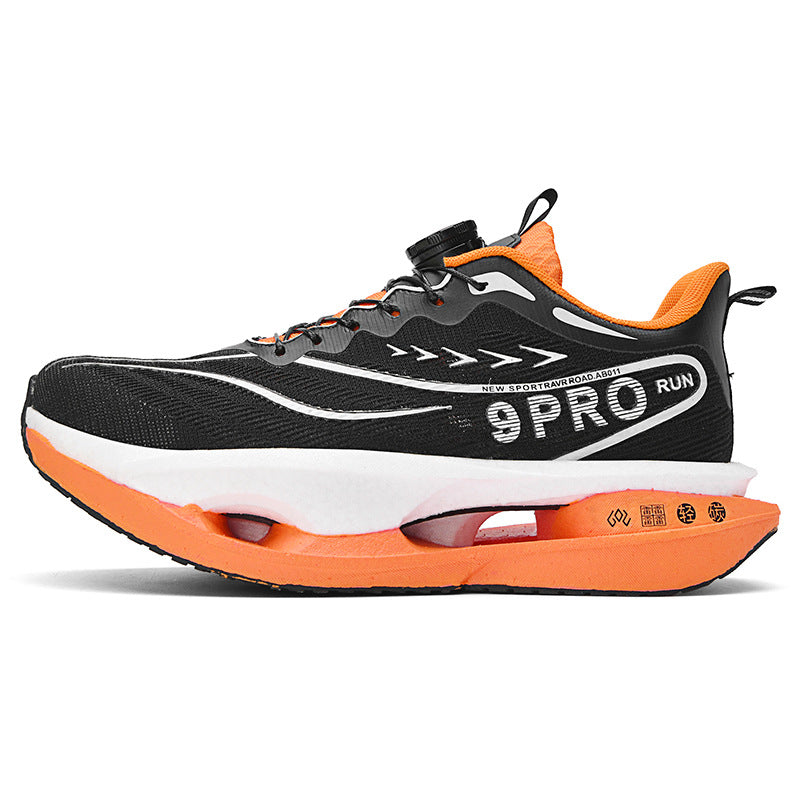 Red Rabbit9PRO Summer Breathable Jacquard Lightweight Sports Shoes with Rotating Buckle Casual Shoes Popcorn Carbon Plate Hollow Running Shoes