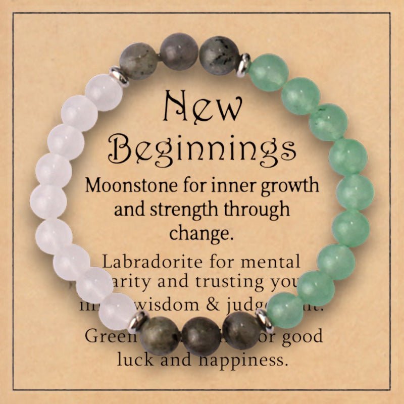 Women's White Pine Spacer Bracelet European and American Couple Obsidian Magnetic Bracelet8mm Beaded Amethyst Tiger Eye Bracelet