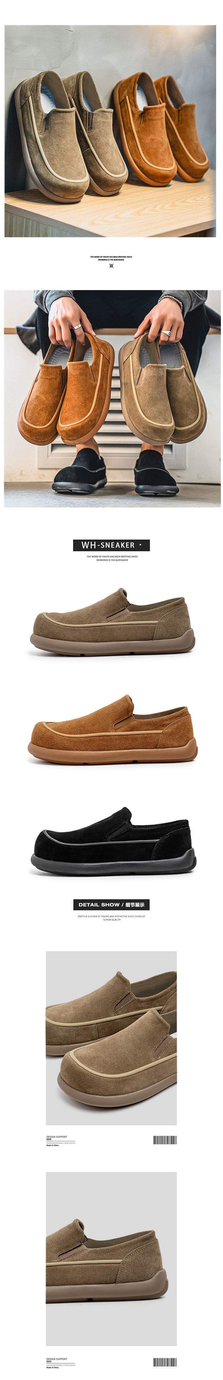 Birkenstock Shoes Men's Spring Anti-Slip Wear-Resistant Retro Sports Casual Shoes Men's Lazy Slip-On Large Size Loafers