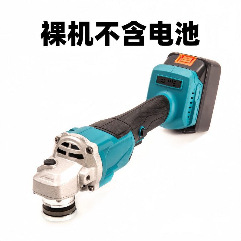 Cross-Border Dropshipping Two Batteries and One Charger Lithium Battery Angle Grinder Rechargeable Cordless Polisher Household Grinding Angle Grinder Brushless