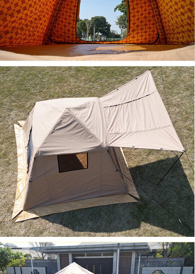 Middle East Arabian Inflatable Tent Outdoor No Setup Needed for Hiking Saudi Print3*3M Camping