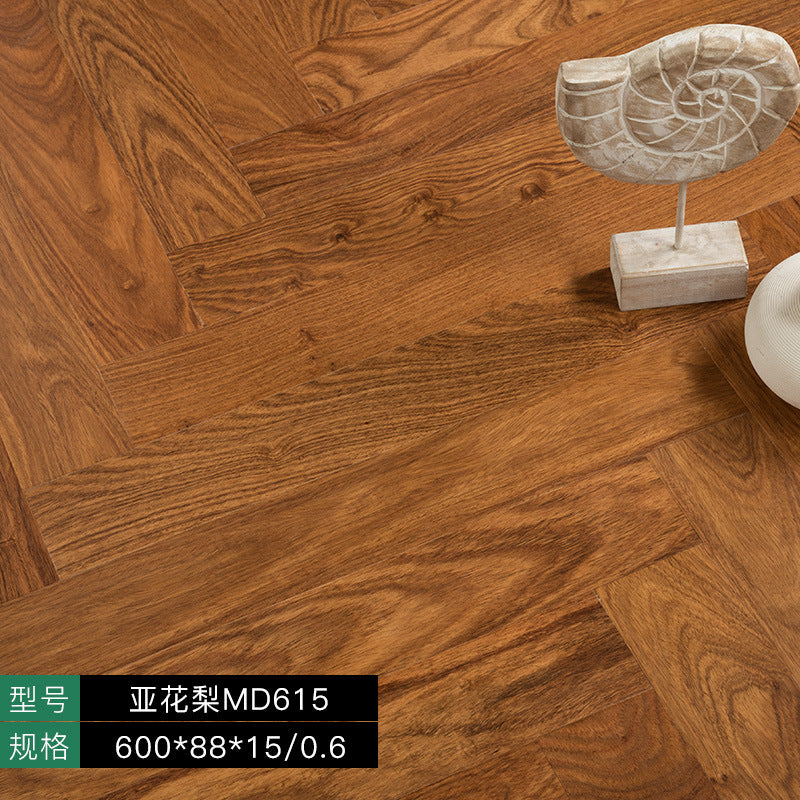 In-stock wholesale with on-site installation Herringbone Locking Floor Heating New Three-Layer Solid Wood Flooring Oak Black Walnut Flooring