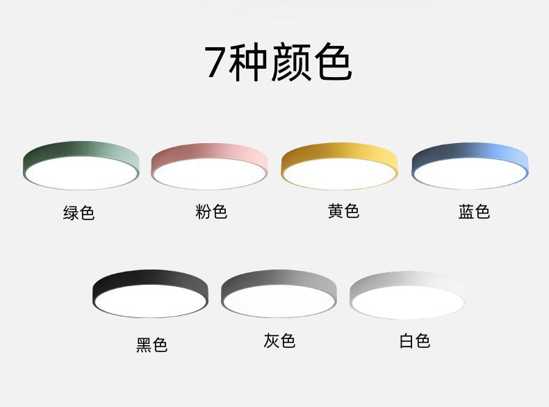 Bedroom Lamp Ceiling Lamp Modern Simple Warm Macaron Lighting led Nordic Round Living Room Children's Room Lamp