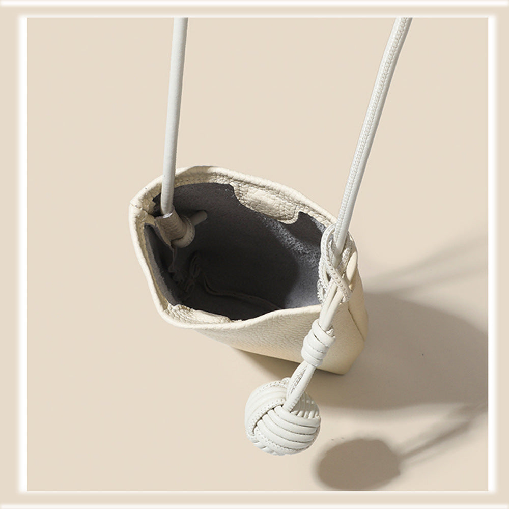 Mini Genuine Leather Phone Bag for Women togo Top Grain Leather Small Square Bag2025New Fashion Simple Versatile Crossbody Bag