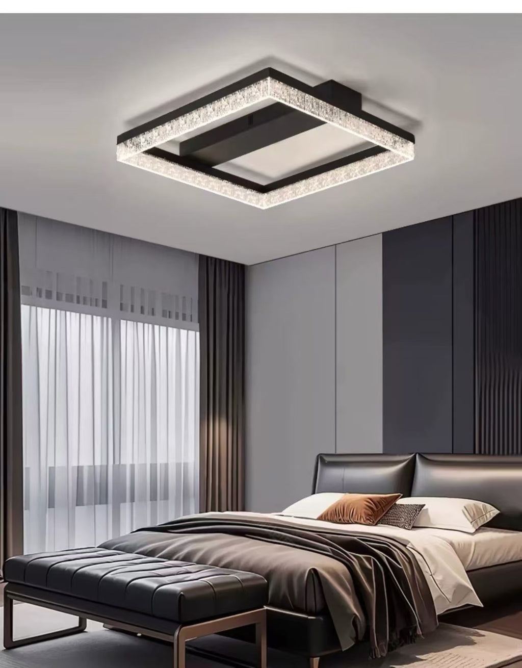 Modern Minimalist Internet Celebrity Living Room Ceiling Light Elegant Home Italian Light Luxury Ice Crack Pattern Hall Master Bedroom Lighting