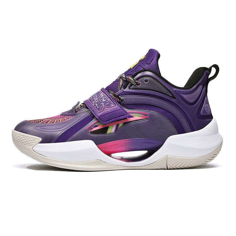 Plus Size Trendy Fashion Mesh Breathable Sports Shoes Youth Training Combat High Elastic Wear-Resistant Basketball Shoes