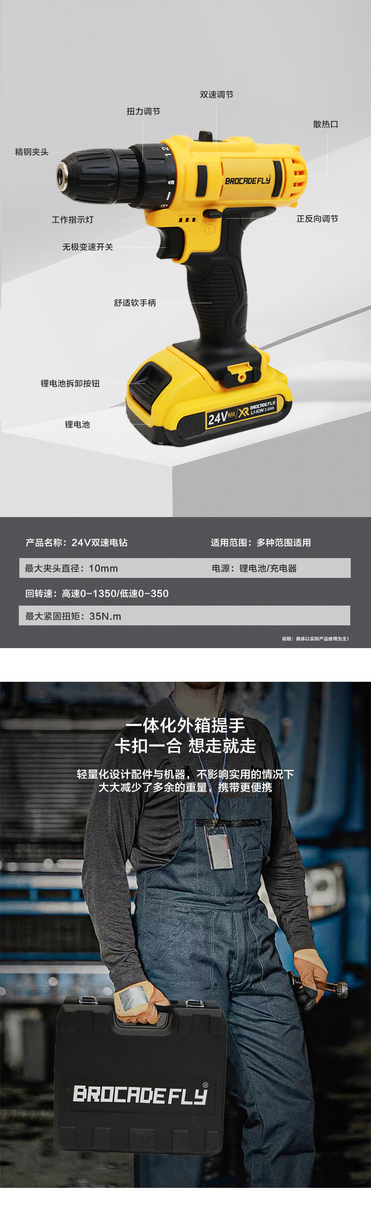 Factory direct sales48Hourly Delivery DW10mm Lithium Electric Hand Drill Set Multifunctional Lithium Electric Hand Drill