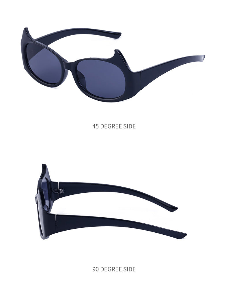 Personality Y2K Cat Eye Sunglasses Women's European and American New Trendy ins Street Style Sunglasses for Men Wholesale