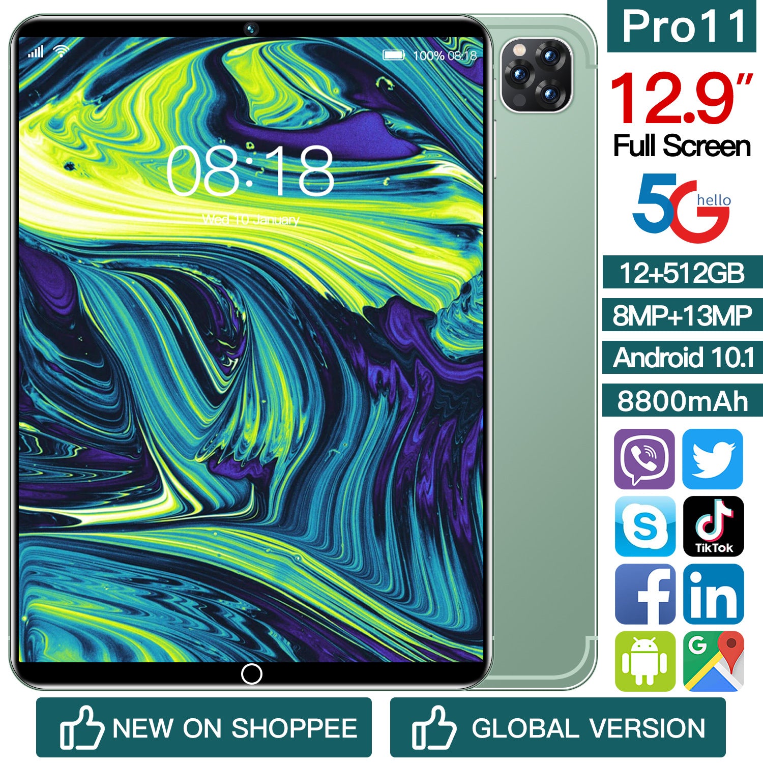 New i11Pro Smart Tablet Brand New Genuine Smart Tablet In Stock Android Factory Straight Hair