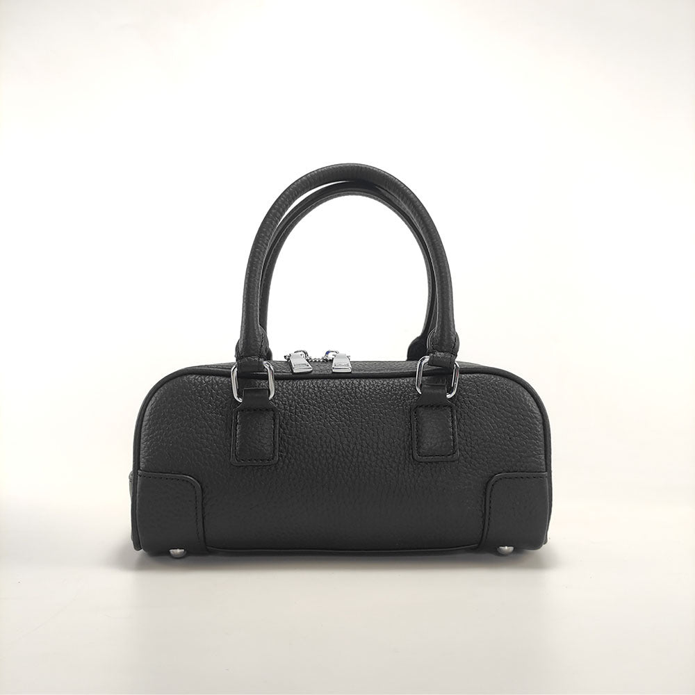 Niche Genuine Leather Women's Boston Handbag2025New Simple Fresh Pillow Bag Versatile Shoulder Crossbody Bag