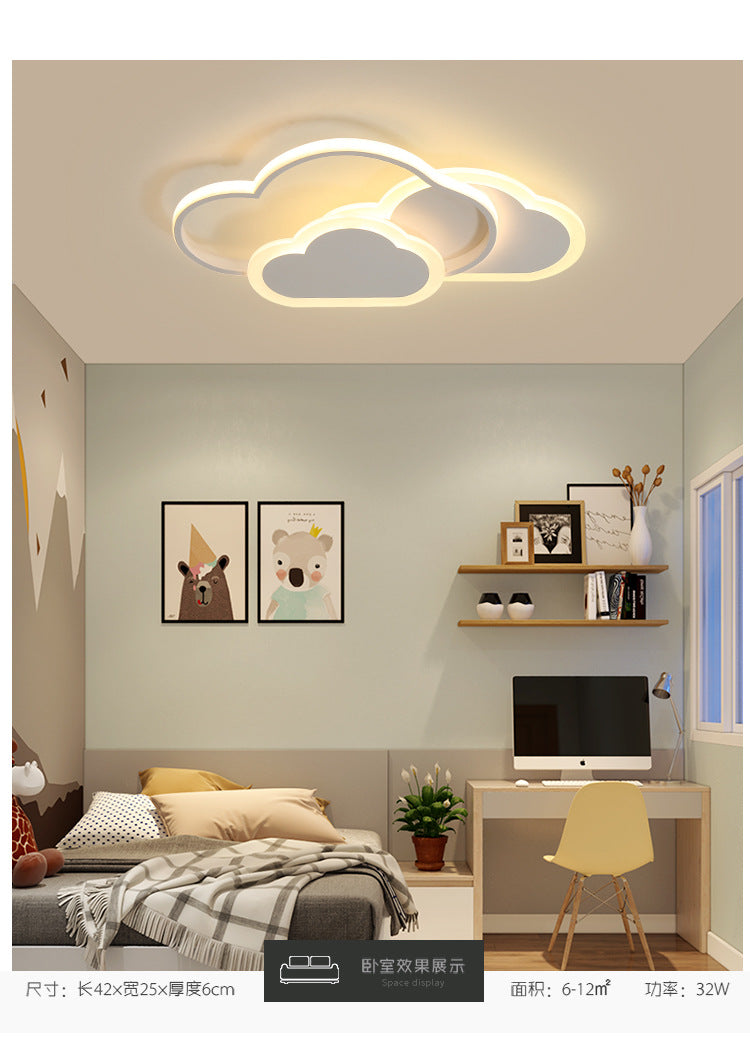Cloud Lamp Kindergarten Boys Girls Children's Room Lamp Modern Minimalist Iron Art Bedroom Lamp Ceiling Lamp led Lamp