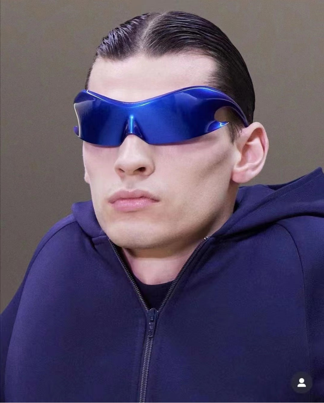 Europe and America Y2K Millennium Sports Windproof Colorful Sunglasses Men's Future Technology Style One-piece Sunglasses Women's Wholesale